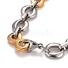 Vacuum Plating 304 Stainless Steel Infinity Link Chains Necklace STAS-E160-14GP-4
