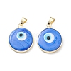 Handmade Evil Eye Lampwork Pendants LAMP-F031-02G-06-2