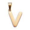 Ion Plating(IP) 304 Stainless Steel Letter Pendants STAS-H127-V-G-1