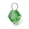 7Pcs Imitation Austrian Crystal Glass Pendants PALLOY-JF02910-02-3