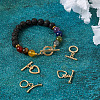 32Pcs 16 Styles Rack Plating Brass Toggle Clasps KK-KS0001-25-7