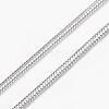 304 Stainless Steel Snake Chain Necklaces NJEW-E087-01S-2