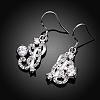 Unique Design Heart with Vine Brass Cubic Zirconia Dangle Earrings EJEW-BB03614-01D-2