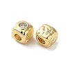 Brass Micro Pave Cubic Zirconia Beads KK-P256-09G-01-2