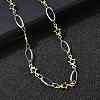 304 Stainless Steel Star Link Chain Necklaces for Women NJEW-A046-02A-GP-1