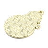 Golden Plated Alloy Enamel Pendants ENAM-L041-07G-01-2