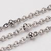 Tarnish Resistant 304 Stainless Steel Cable Chains CHS-K002-88-1