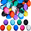 Gorgecraft 36Pcs 9 Colors Acrylic Rhinestone Flat Back Cabochons DIY-GF0009-16-1