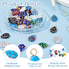 48Pcs Handmade Millefiori Glass Pendants PALLOY-HS00035-4