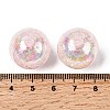 AB Color Transparent Crackle Round Acrylic Beads CACR-S006-01-4