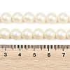 Frosted Glass Pearl Beads Strands GLAA-A044-08A-02-4