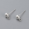 304 Stainless Steel Ball Stud Earring Post X-STAS-H410-10S-A-1