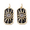 Brass Micro Pave Cubic Zirconia Pendants ZIRC-Z019-20G-NR-2