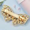 Tibetan Style Alloy Rhinestone Hair Barrettes PHAR-P010-04G-3