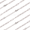 10Pcs 667 Stainless Steel Paperclip Chain Necklaces NJEW-BBC0001-48C-P-1