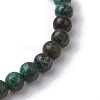 4.5mm Natural African Turquoise(Jasper) Round Beaded Stretch Bracelets BJEW-JB10855-01-4