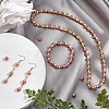 Electroplated Natural Lava Rock Bead Strands G-AR0002-77B-4