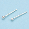 925 Sterling Silver Round Ball Stud Earrings STER-T005-01A-2