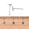 Tarnish Resistant 304 Stainless Steel Flat Round Blank Peg Stud Earring Findings X-STAS-S028-24-2