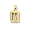 304 Stainless Steel Alphabet Pendants STAS-S152-01G-M-1