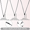 30Pcs 3 Styles Adjustable Waxed Polyester Cord Necklaces Making AJEW-SC0004-31-2