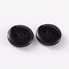 2-Hole Flat Round Resin Sewing Buttons for Costume Design BUTT-E119-20L-13-2
