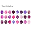 Purple Series 600G 24 Colors Glass Seed Beads SEED-JP0008-06-4mm-2