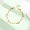 304 Stainless Steel Ring Link Chain Bracelets BJEW-P373-02A-G-2
