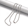 304 Stainless Steel Rolo Chain Necklaces NJEW-F195-09B-P-2