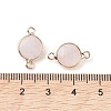 Natural Rose Quartz Connector Charms G-C102-09B-G-3