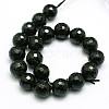 Natural Black Tourmaline Beads Strands G-C073-6mm-2-2