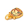 Rack Plating Alloy Enamel Pendants with Jump Ring ENAM-M048-29MG-4