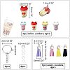 CHGCRAFT DIY Imitation Milky Tea Charm Keychain Making Kit DIY-CA0005-21-2