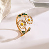Alloy Enamel Cuff Open Rings WGDC10F-06-1