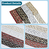 4 Colors Polyester Embroidery Lace Ribbon with Paillette OCOR-CY0004-54-6