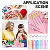 24Pcs 24 Colors 201 Stainless Steel & Alloy Beadable Crochet Hooks FIND-AR0006-91-5