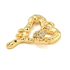 Brass with Clear Cubic Zirconia Pendants KK-G508-01A-G-2