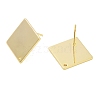 Brass Stud Earrings Findings EJEW-B063-04G-01-2