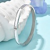 304 Stainless Steel Rhinestone Bangles for Women BJEW-Z092-07P-2