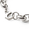 Non-Tarnish 304 Stainless Steel Rolo Chain Bracelets for Women BJEW-JB06673-01-5