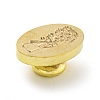 Golden Tone Wax Seal Brass Stamp Head AJEW-G056-03C-3
