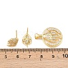 Brass Micro Pave Cubic Zirconia Pendant & Stud Earrings Sets for Women SJEW-F227-01L-G-3