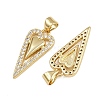 Brass Micro Pave Cubic Zirconia Pendants ZIRC-I367-12G-06-2