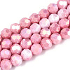 Anti-Tarnish Electroplate Glass Beads Strands EGLA-T021-8mm-15-03-1