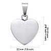 Tarnish Resistant Fashionable 304 Stainless Steel Stamping Blank Tag Pendants STAS-J002B-01-4