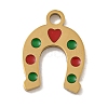 Christmas Theme 304 Stainless Steel Enamel Charms STAS-Z093-02L-1