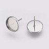 Non-Tarnish 202 Stainless Steel Stud Earring Settings STAS-I088-E-03P-2