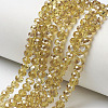 Electroplate Glass Beads Strands EGLA-A034-T4mm-K17-1