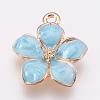 Zinc Alloy Enamel Pendants PALLOY-I124-10G-E-3