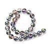 Transparent Electroplate Glass Beads Strands EGLA-N002-34E-F05-4